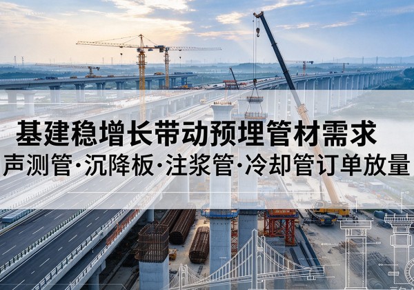 安龙基建稳增长带动预埋监测管材需求，声测管、沉降板、注浆管订单持续放量